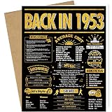 InstaDecor 70th Birthday Card Gifts for Women or Men, Happy and Funny 70 Year Old Birthday Greeting