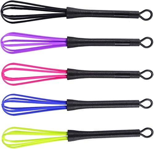 Miniatura 8 de Juego de 5 batidores de silicona antiarañazos para utensilios de cocina antiadherentes con 3 tamaños (grande mediano mini) y 5 herramientas de