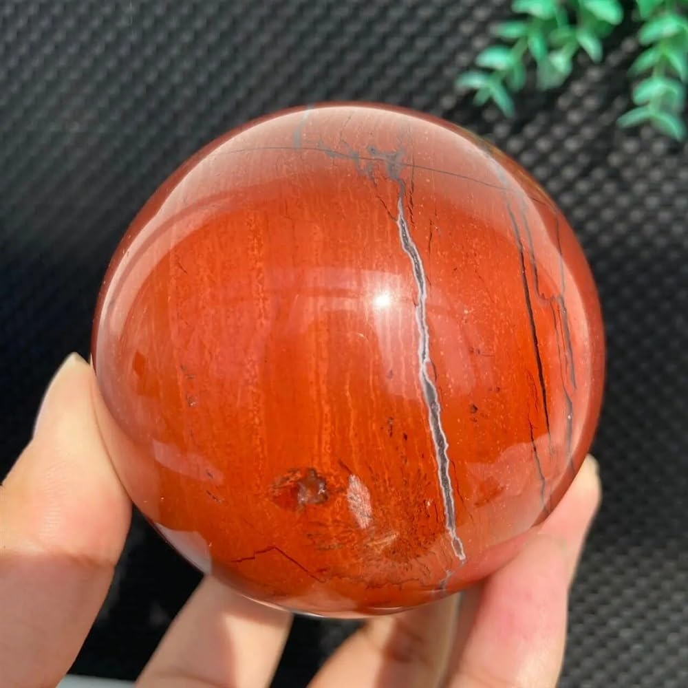 SHFTQXSLAT Beautiful Red Jasper Sphere Ball Stone Quartz Crystal Ornaments (Size : 1300-1400g)