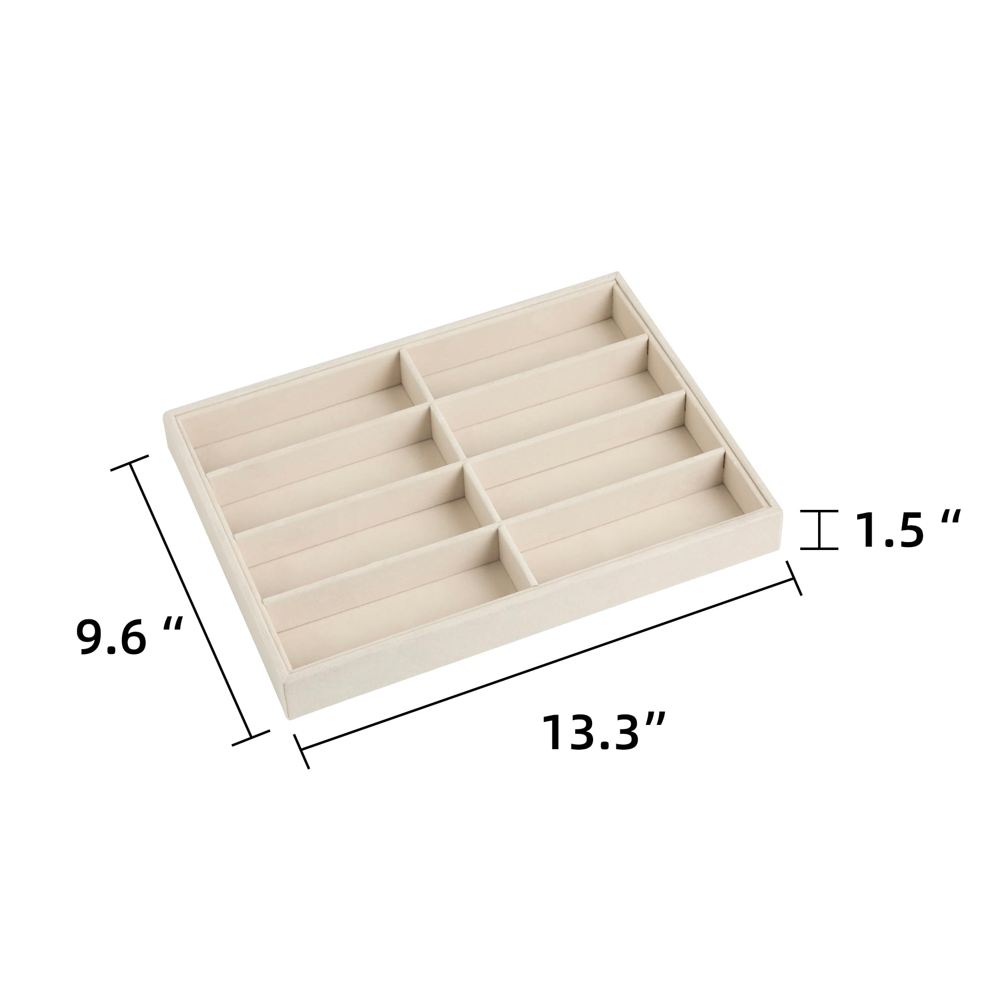 Frebeauty Aksamitny organizer, aksamitny organizer na okulary, taca na okulary przeciwsłoneczne z przezroczystą pokrywką, etui na okulary/okulary/taca ekspozycyjna na zegarek