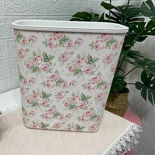 Caneca de basura de cocina con patrón floral vintage