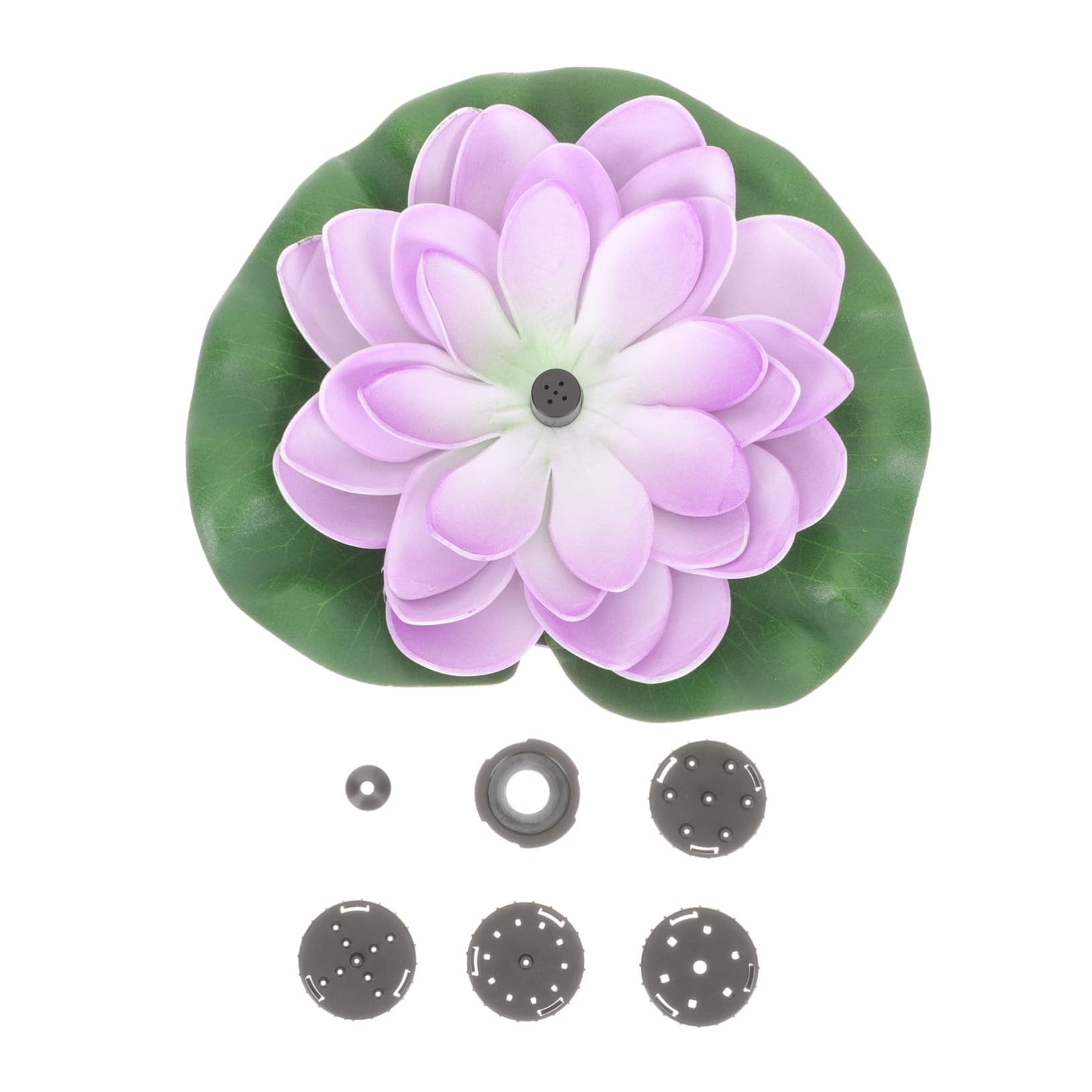 Fontana Solare Loto da Giardino Porpora Abs Automatica 7v | Effetto Galleggiante per Waterscape, Testa 100cm e Portata 180 L/h, Potenza 1.2w