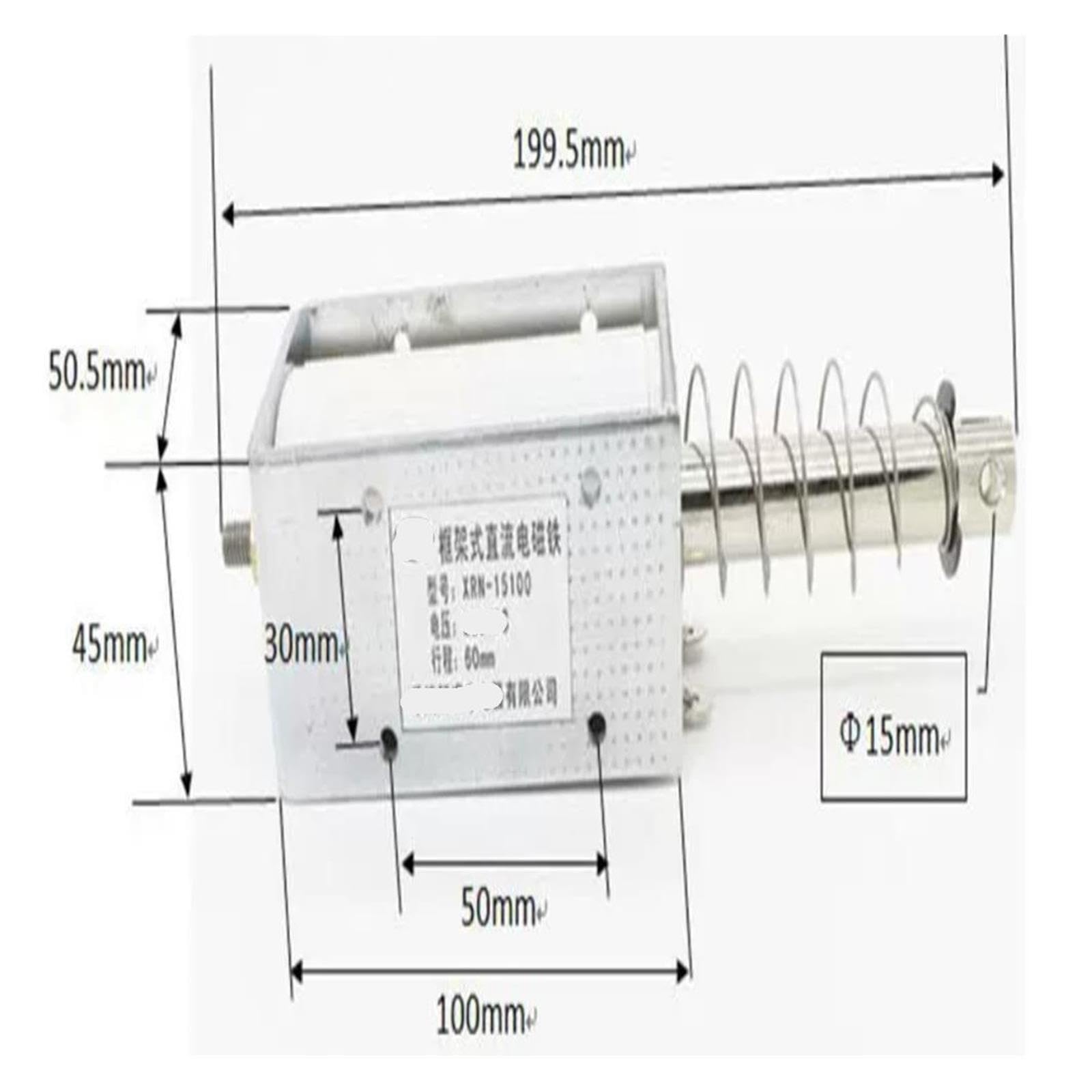 Électro-aimant solénoïde push-pull XRN-15100, DC220V 24V(24V DC)