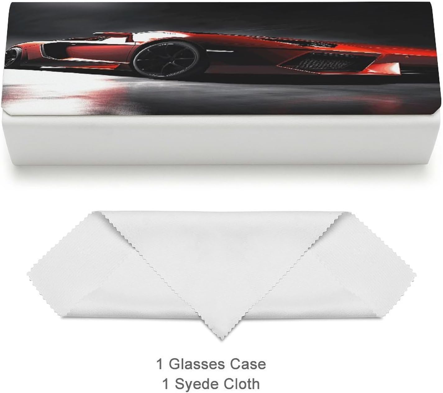 Leather Hard Shell Glasses Case, Portable Travel Sunglasses Case image 3