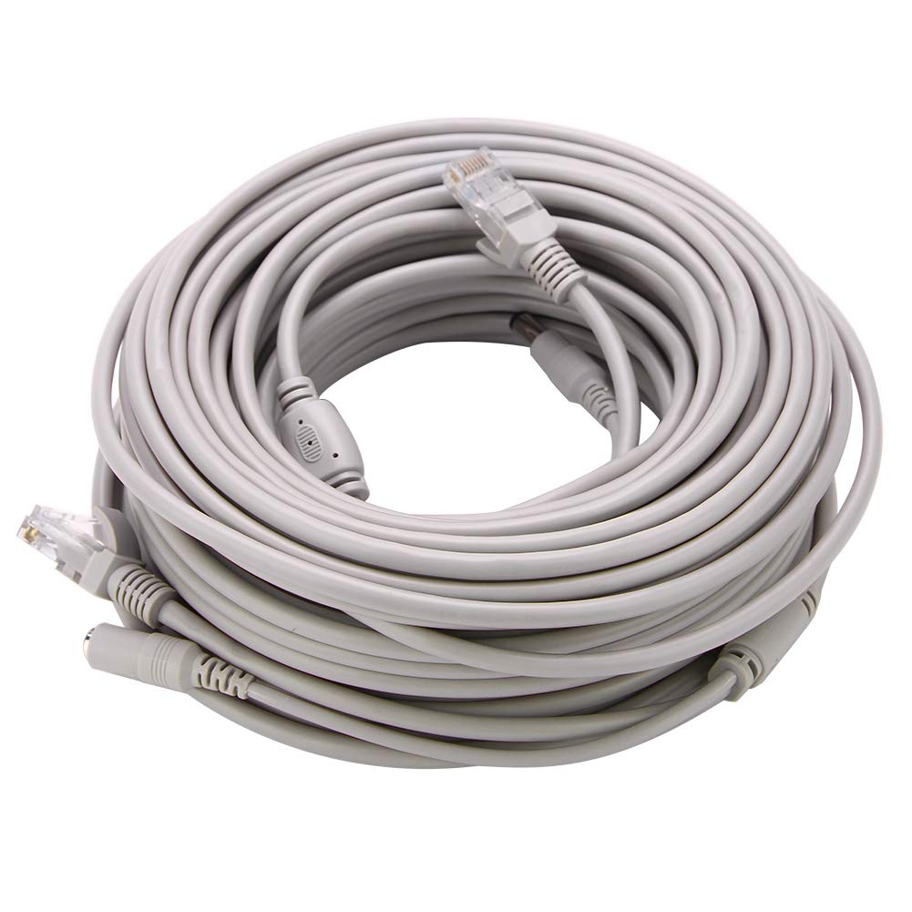 KIMISS RJ45 Cat 5 Réseau Ethernet Câble de raccordement + Câble Ethernet CCTV DC 5M / 10M / 15M / 20 mètres pour les caméras IP Système NVR 10Mbps / 100Mbps(20M)