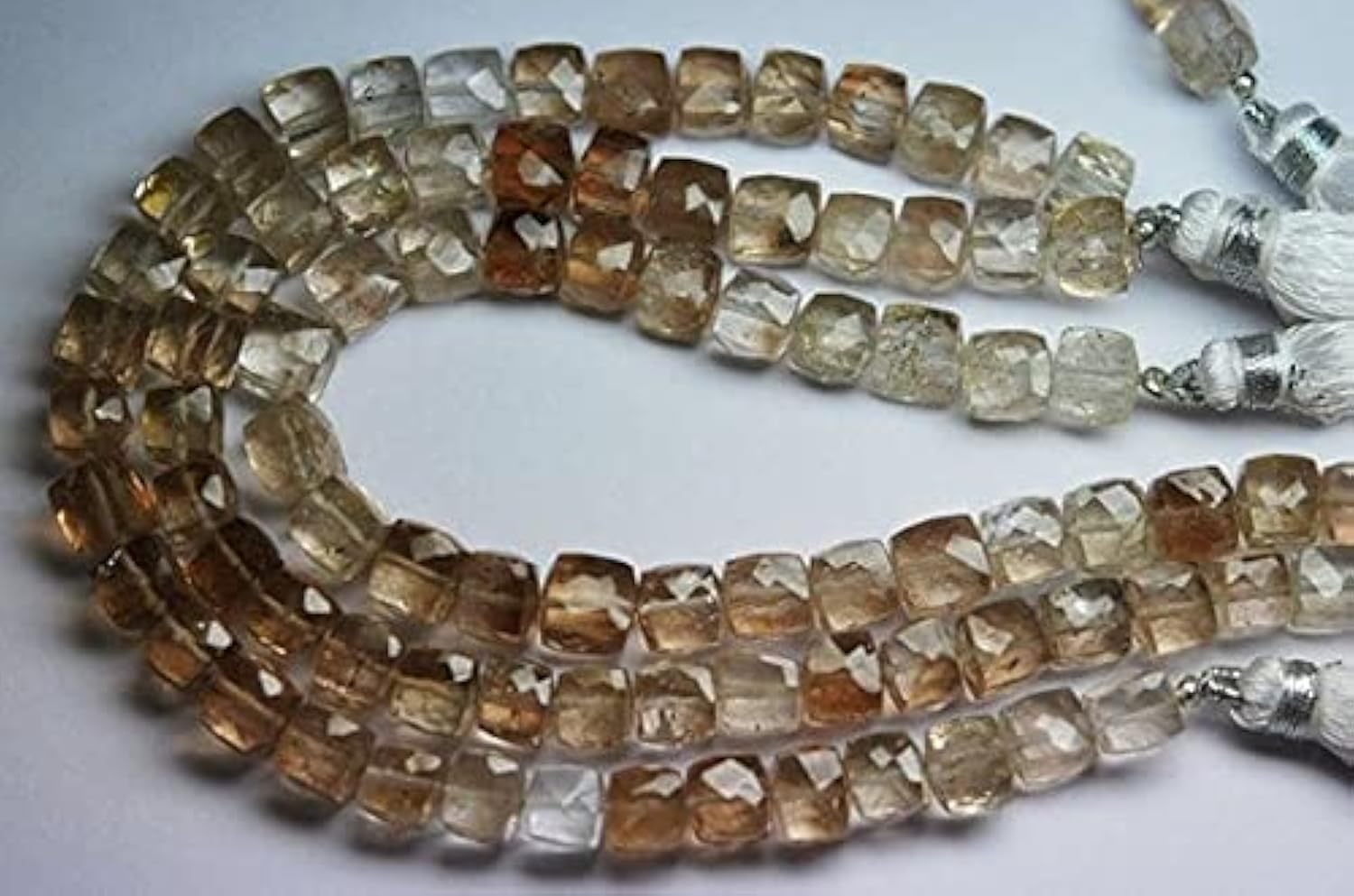 Perles 3D box shape azite micro facettées pour créer vos bijoux de soirée