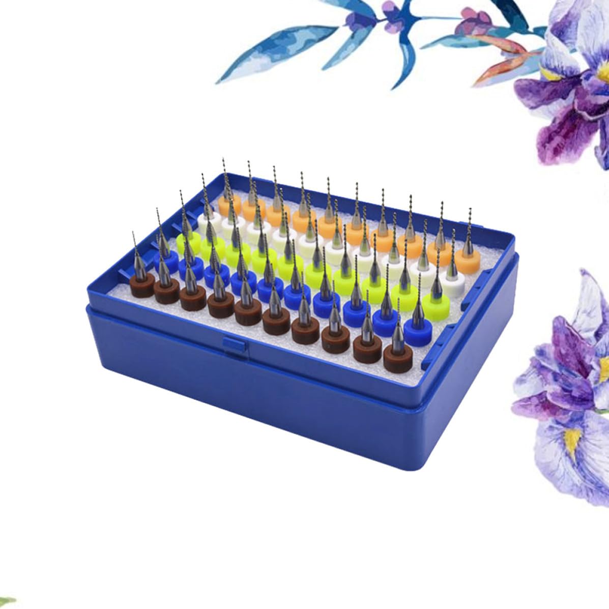50pcs PCB Micro Drill Bits 0.5-0.9mm Cemented Carbide for Precision