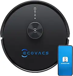 ECOVACS Robô Aspirador -3 Em 1 Aspirador De Pó Robô, Robot Vacuum Com Planeamento Inteligente De Rota, Carregamento AutomáTico, App Inteligente/Controle De Voz, SucçãO De 5000 Pa