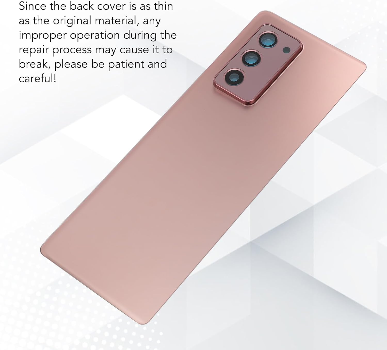 Sanpyl Back Glass Cover Replacement Housing Door for Z Fold 2 5G F916 with Pre Installed Camera Lens Tape Repair Tools (Brown)