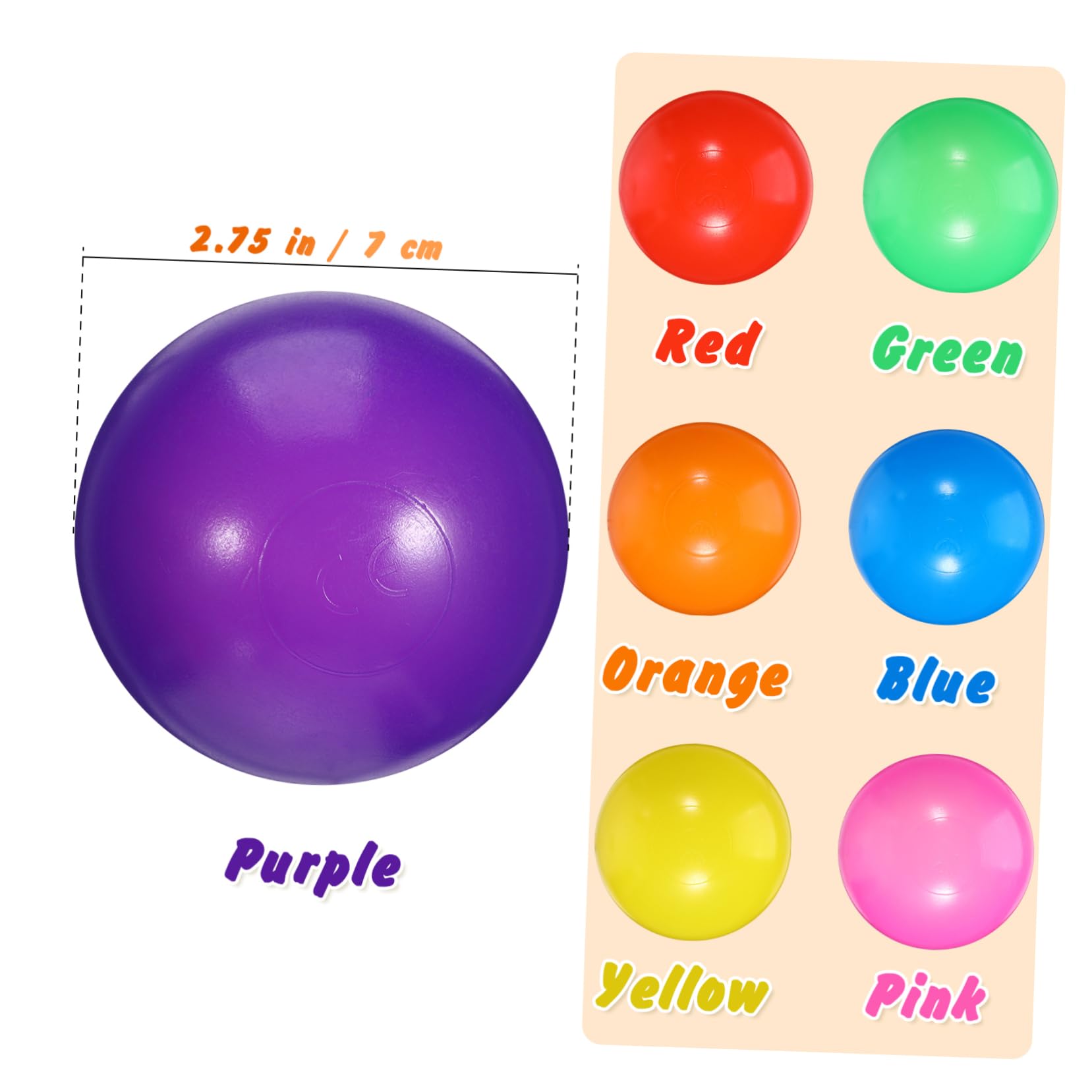 TOYANDONA 100 Piezas Bolas Oceánicas Infantiles de Coloridas y Reutilizables para Piscina y Piscina de Bolas Divertido para Fiestas y Parques Recreativos Color Aleatorio
