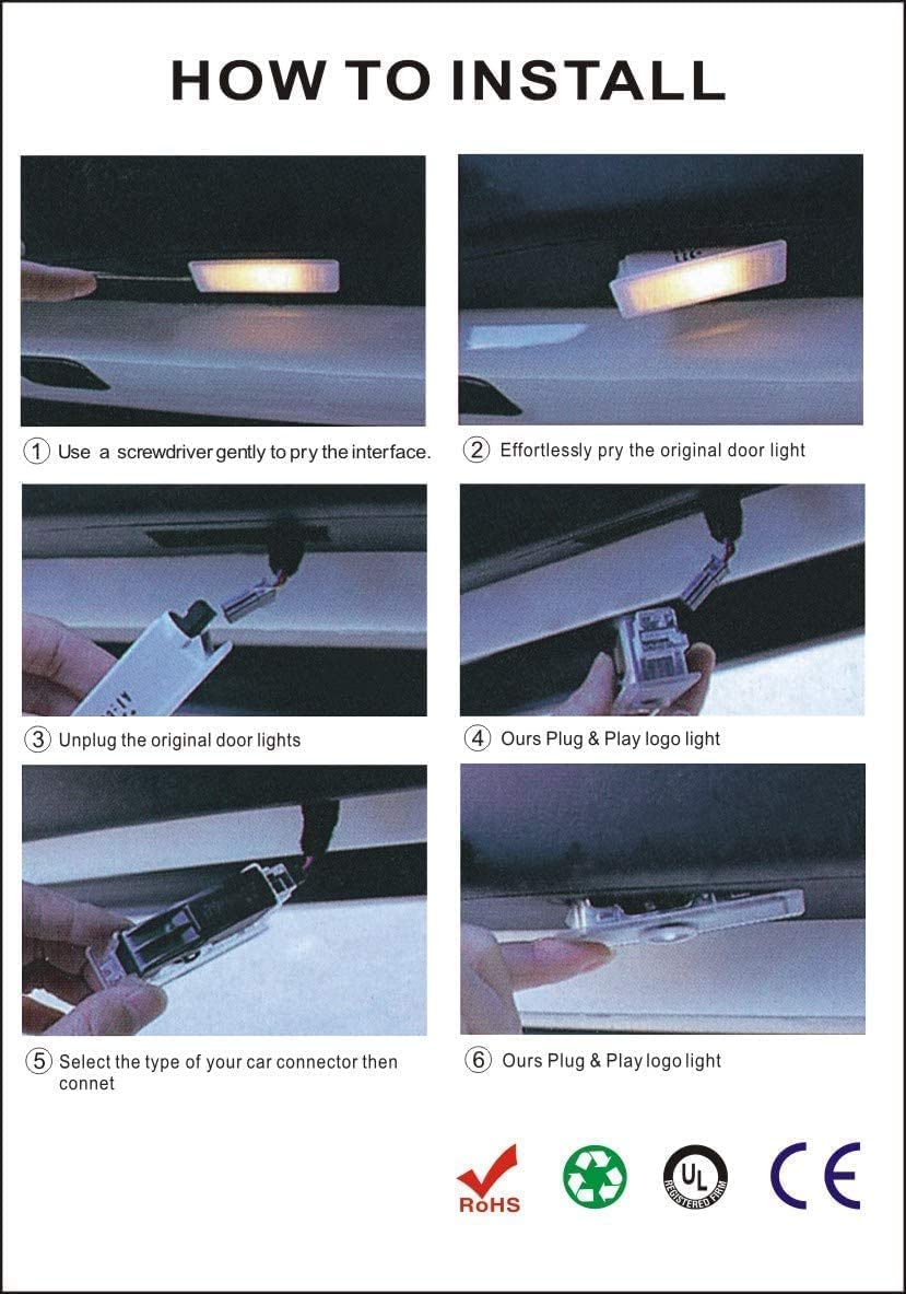 Amazon.com: Lzmytsdklo 2Pcs Car Door Lights, HD LED Lighting