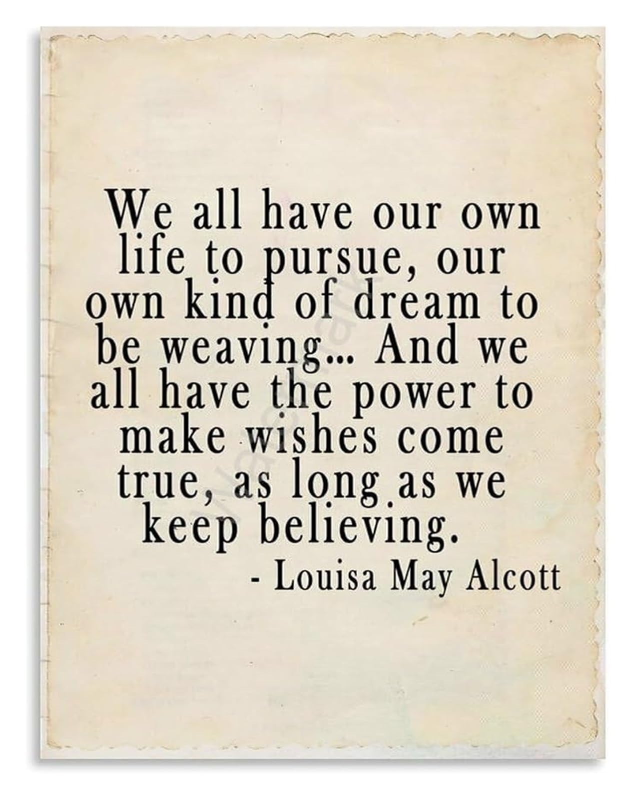 BYLSAGWHT Louisa may alcott quote poster inspirational decor