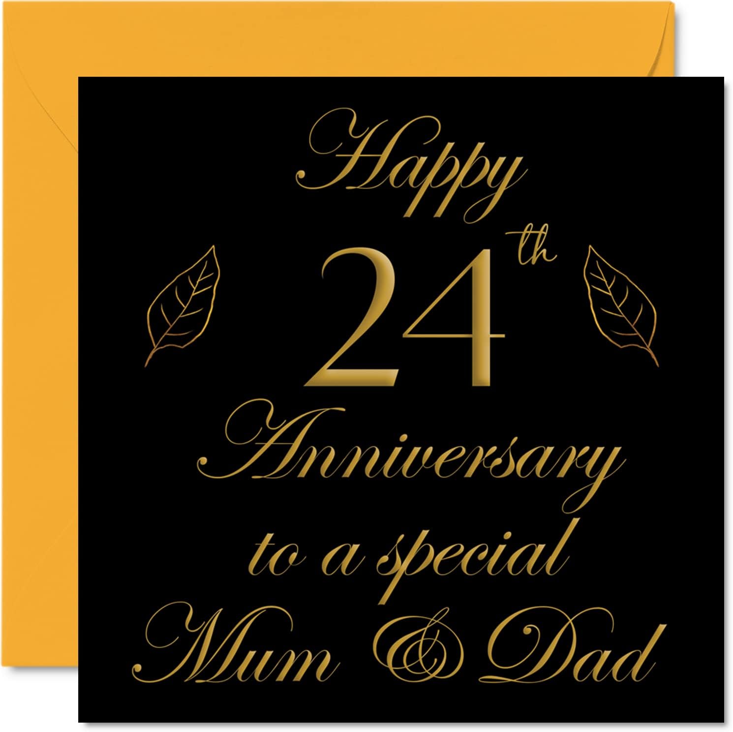 Special 24th Anniversary Card for Dad Mum Parents Special Mum & Dad