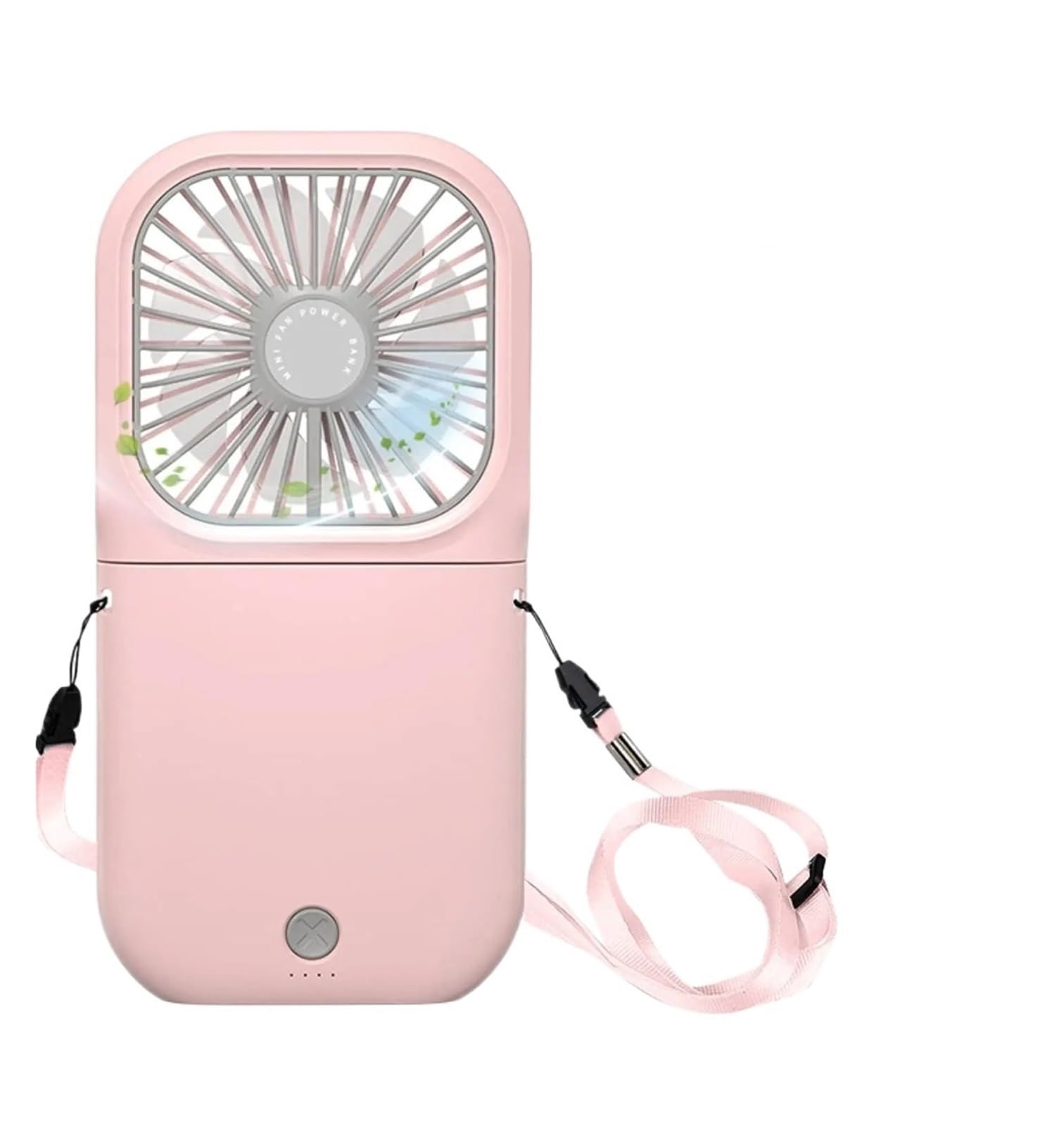 Generico Ventilatore da collo portatile for l'home office all'aperto | Mini, silenzioso, pieghevole, ricaricabile tramite USB, portatile(Pink)