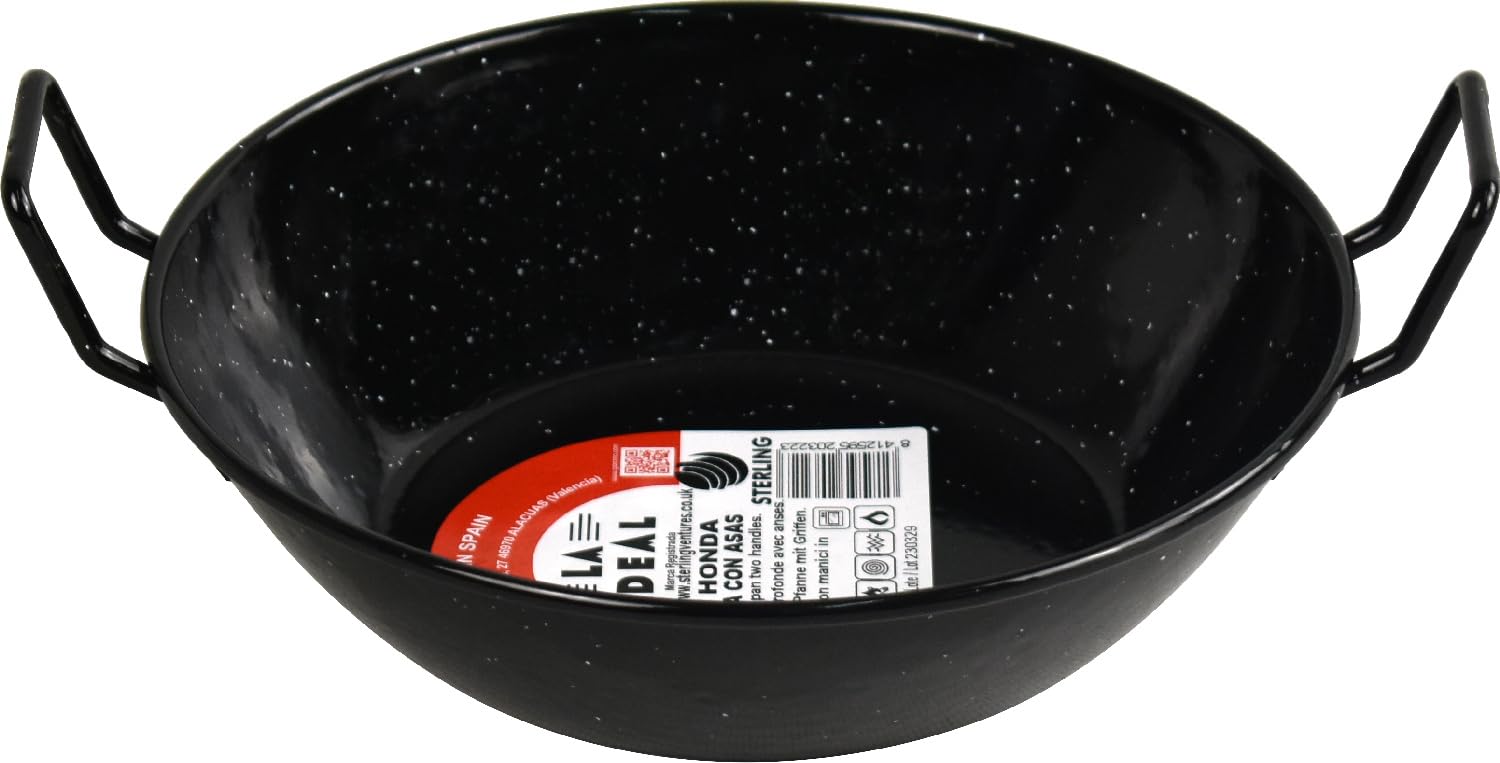 Sterling Ventures Non Stick Deep Frying Kadai Enamel Coated Wok (22cm)