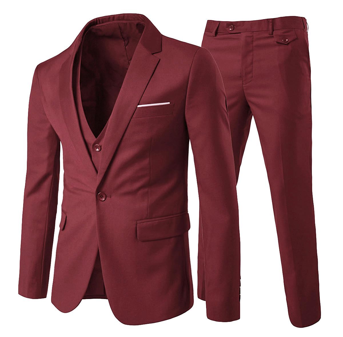 Anzug Herren Slim Fit 3 Teilig Anzüge Herrenanzug Sakko für Hochzeit Business