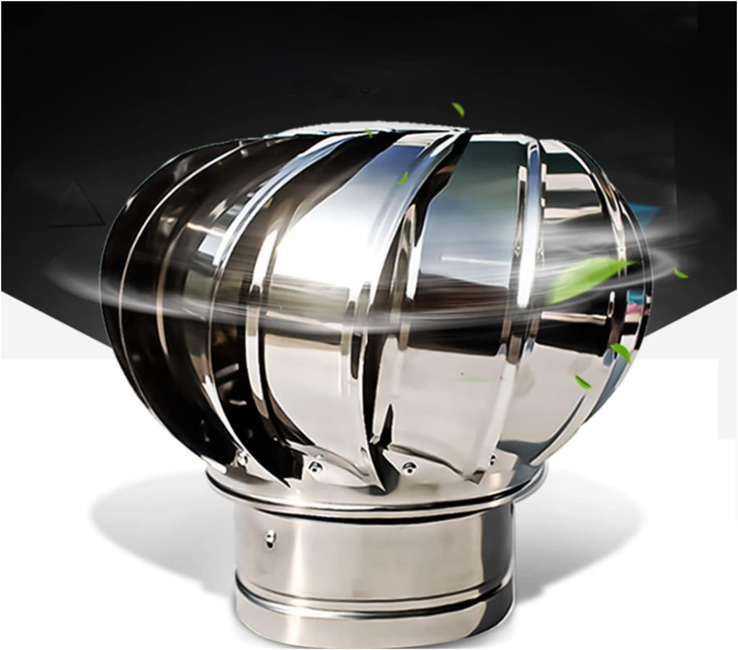 Rotating Chimney Cowl, Chimney Spinner Cowl, 304 Stainless Steel Turbine Ventilator Rotating Cap Prevents Rain From Entering The Flue And Keeps The Fireplace Dry Strong And Durable(160mm/6.2in)
