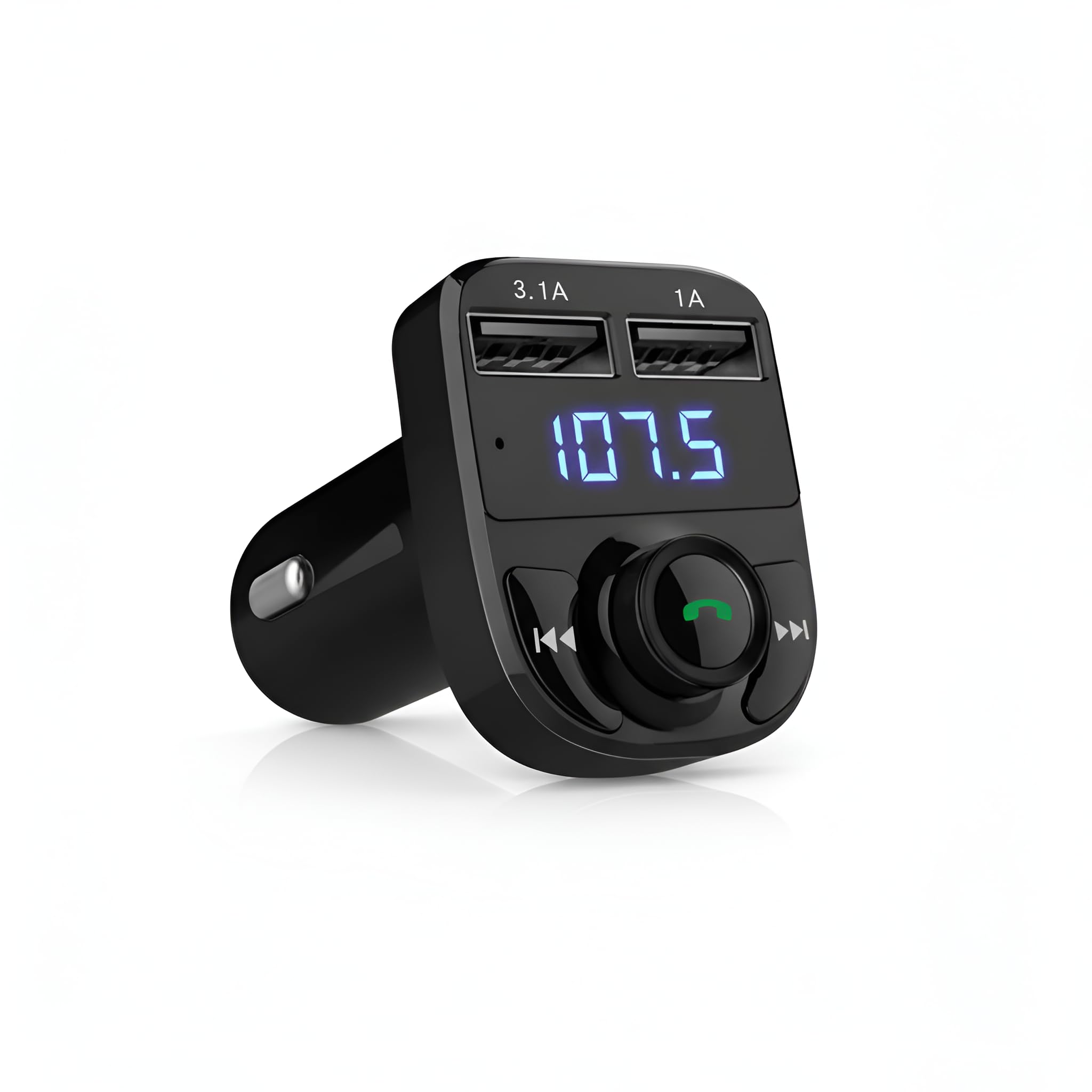 Universal Car Bluetooth X8 FM Transmitter – Hands-Free Calling, Stereo Music Player, TF Card & AUX Support, Dual USB Mobile Charging, Car Kit Receiver Compatible with All Smartphones (Black)-picture-20