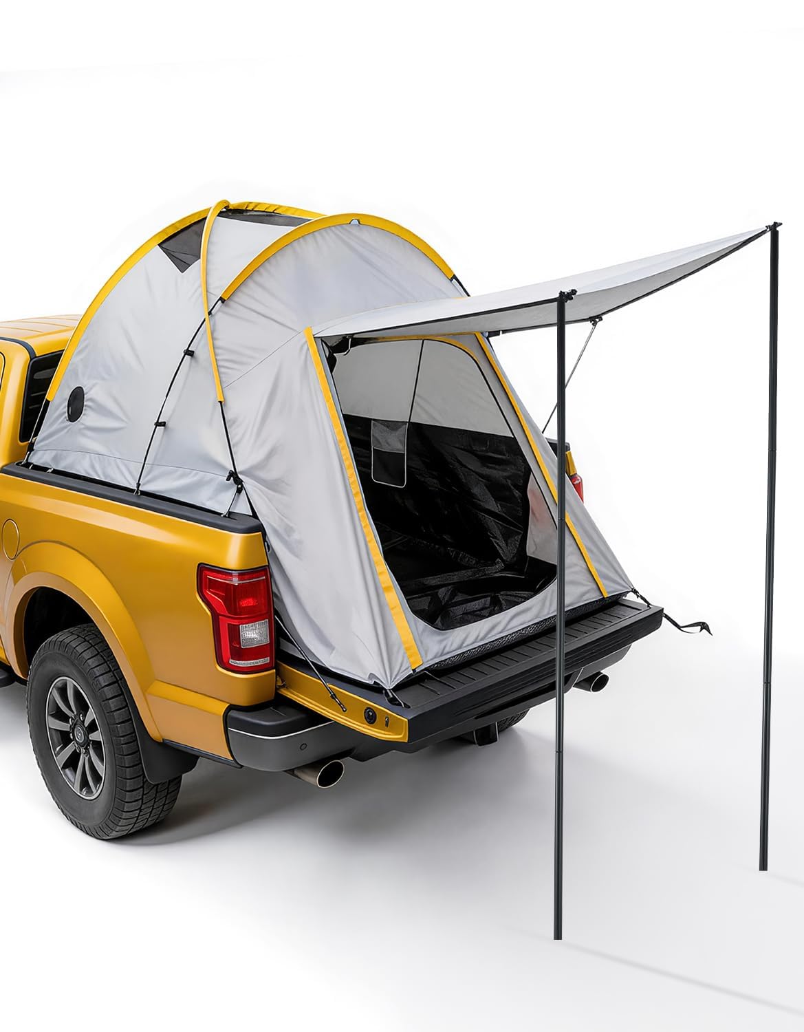 Wasserdichtes Truck-Bettzelt mit Markise – Doppelwandiges Oxford-Zelt für Pickup Ladefläche – Schneller Aufbau – UPF 50+ – Robuste Campinglösung für Outdoor, Roadtrip & Übernachtung