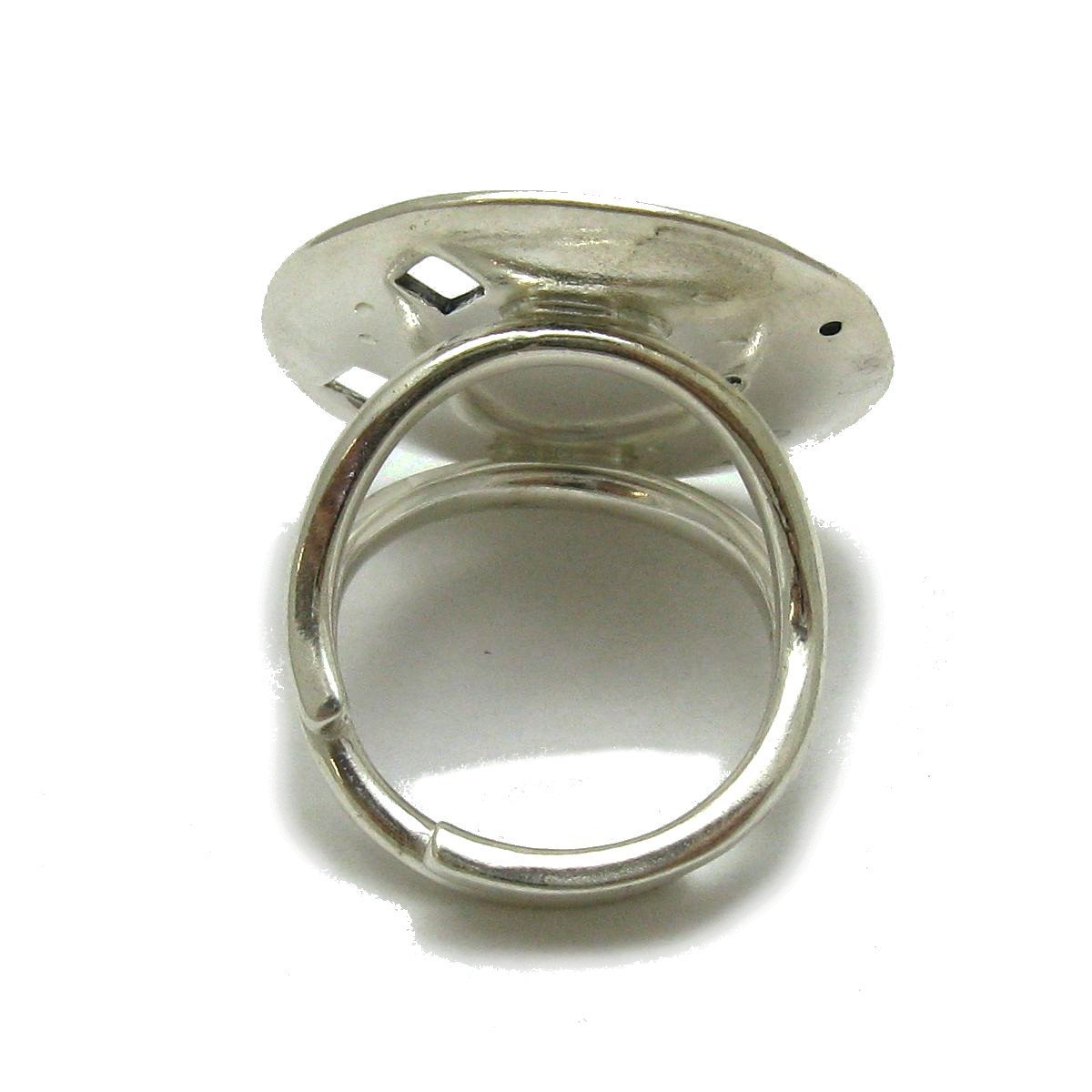 Anillo plata de ley sólido 925 tamaño ajustable R001753