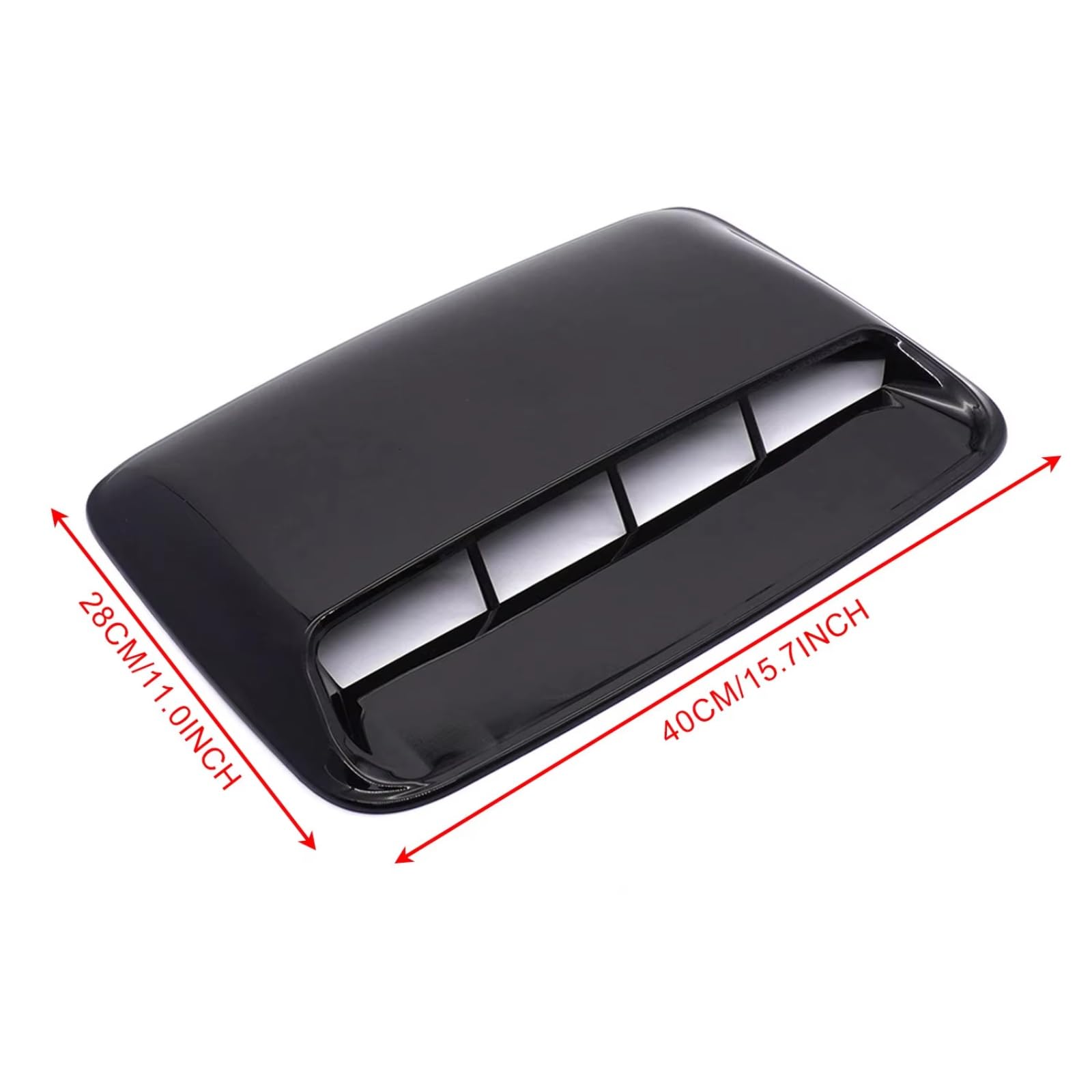 Prese d'Aria Cofano auto Sfiato Del Cofano Motore Decorativo Per Auto Tuning Adesivo Per Coperchio Di Aspirazione Del Flusso D'aria Scoop Grille Intet Trim(Black 1)