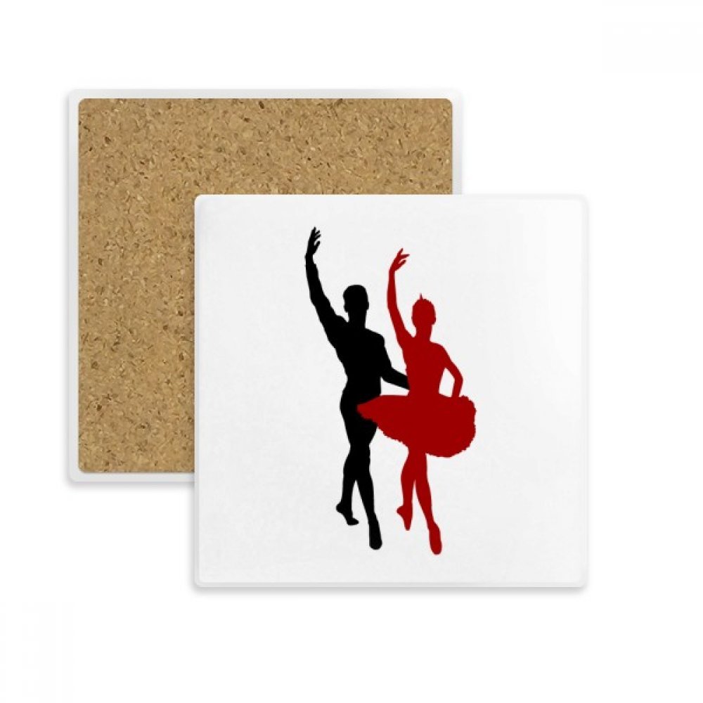 Spectacle de danse duo dessous de verre pierre absorbante porte tasse motif de danse sociale