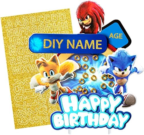 3D Custom Birthday Cake Topper,DIY Personalized Name and Age Birthday Party Supplies for Kids Boys,Birthday Cake Decorations with A-Z Letter and 0-9 Number（Gold）