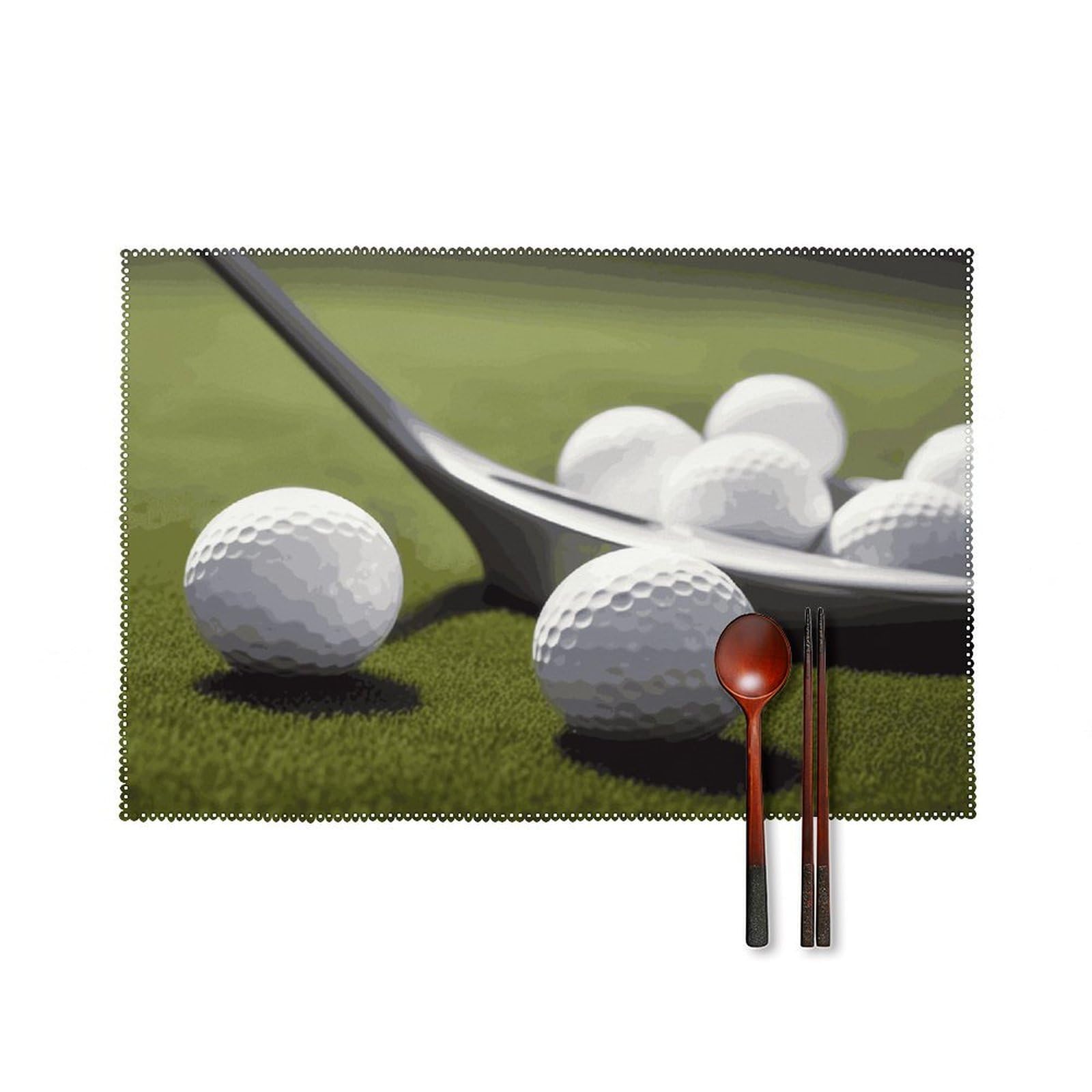 Fekiloot Style Golf Placemats Set Of 6,Table Mat