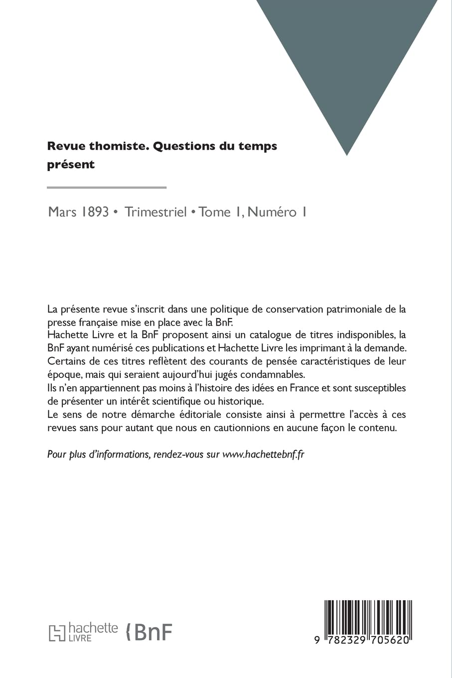 Revue thomiste. Questions du temps présent
