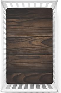 Chocolate Themed Fitted Crib Sheet,Standard Crib Mattress Fitted Sheet Soft & Stretchy Fitted Crib Sheet - Great for Boy or Girl Room or Nursery,28â€œ x52â€œ,Brown