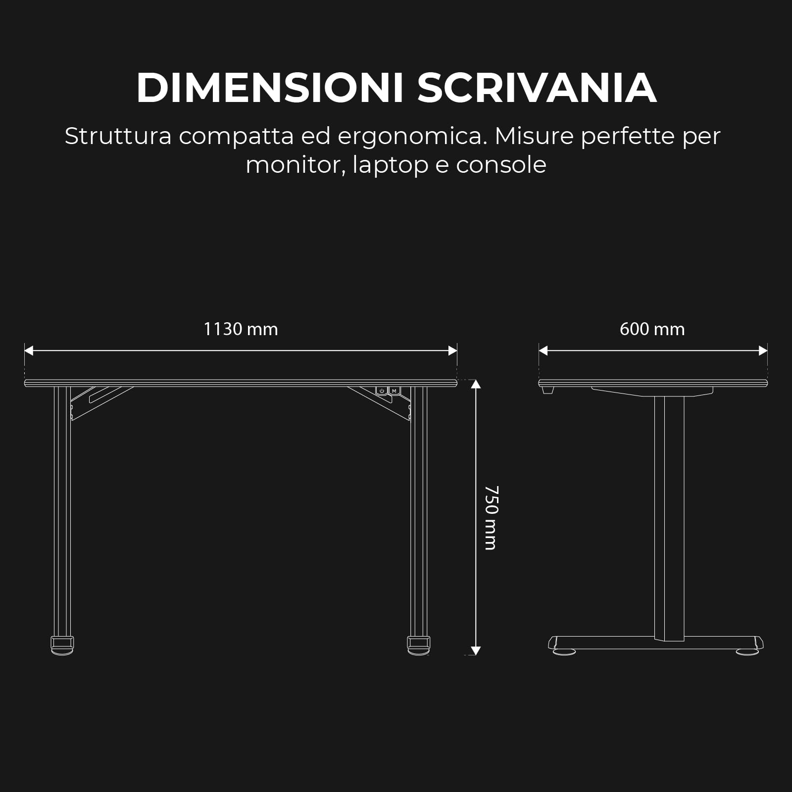 Noua Dot Scrivania Gaming RGB, Tavolo da Gioco Ergonomico, Postazione Gaming per PC Computer Monitor, Fori Passacavi, Portabicchieri e Gancio per Cuffie, 113x60x75 cm