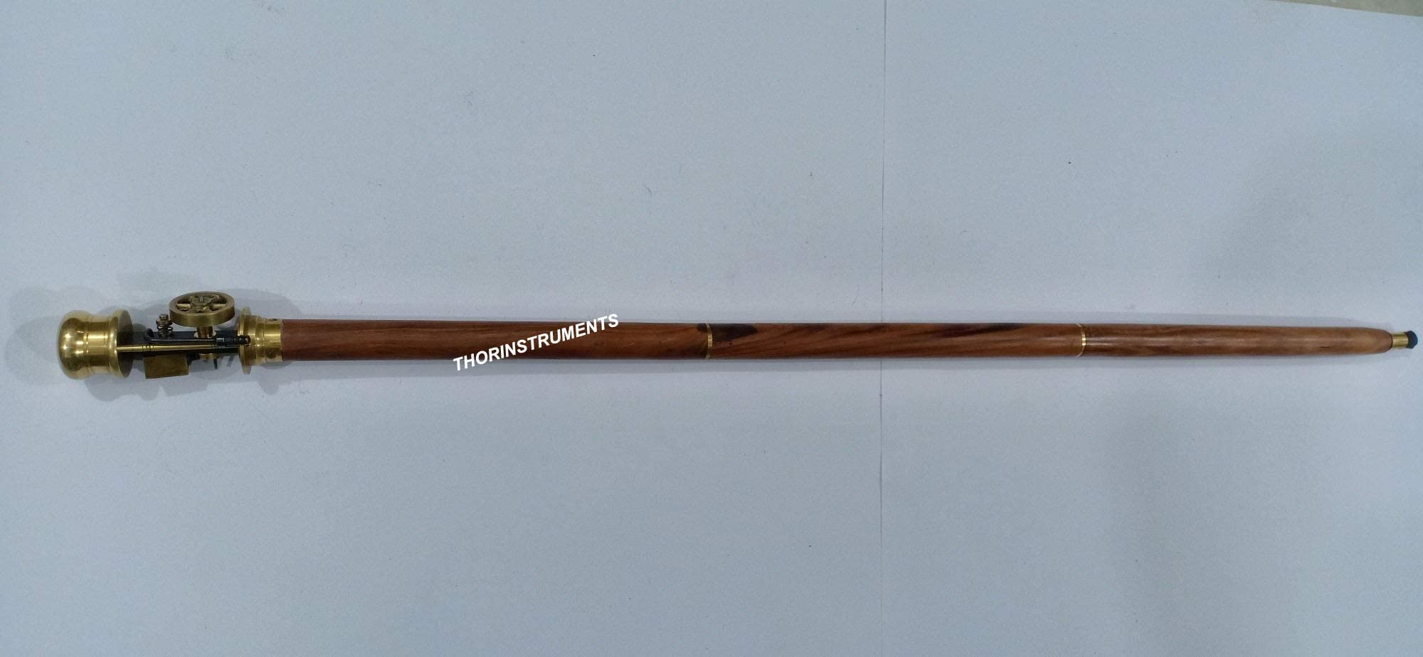 Collectible Antique Brass Steam Engine Telescope Spyglass Walking Stick Cane Rustic Vintage Home Decor Gifts