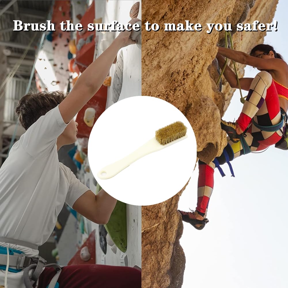 4 spazzole da arrampicata robuste spazzole per bouldering per arrampicata e bouldering spazzola setole di cinghiale manico robusto spazzola per gesso per arrampicata su roccia indoor arrampicata