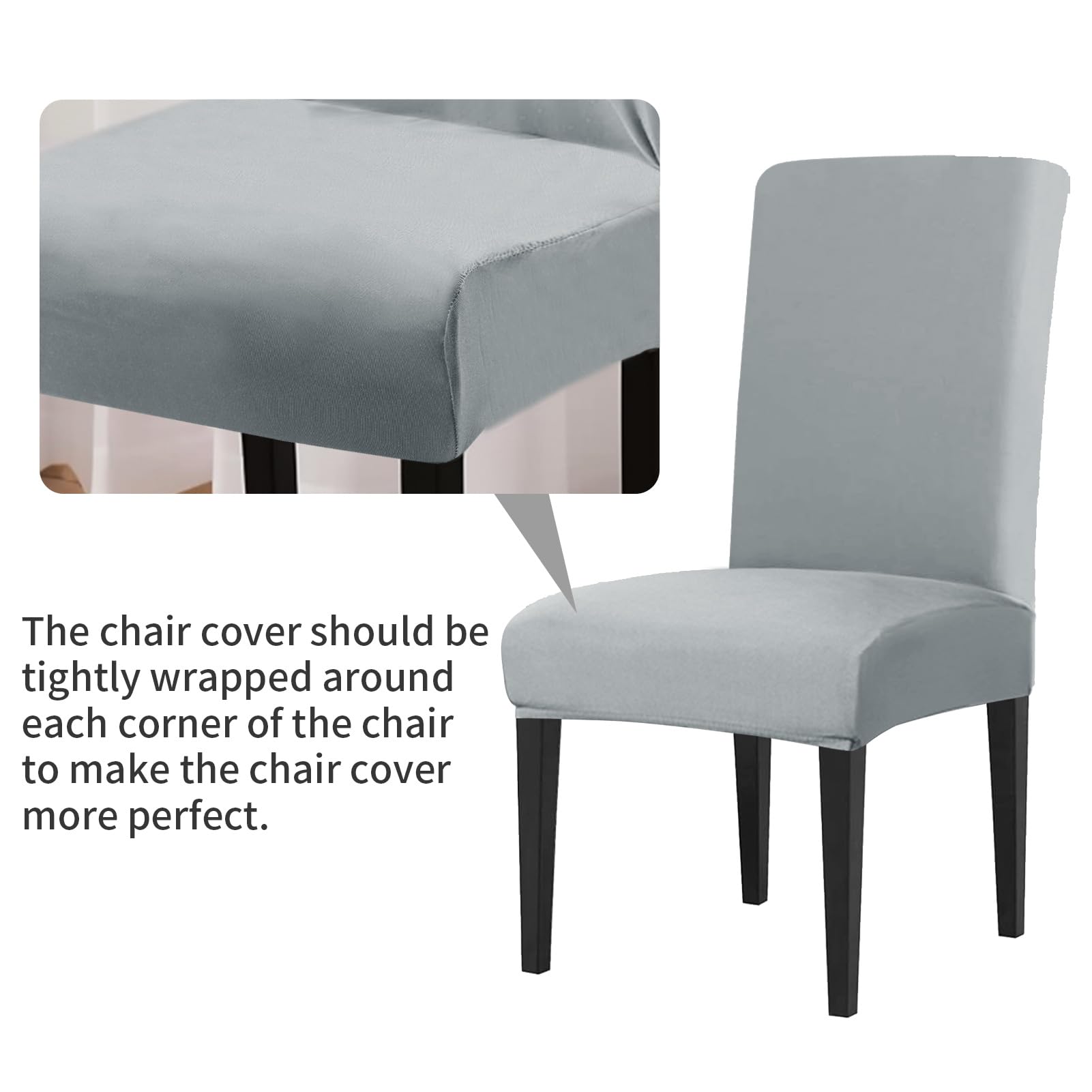 LUSCHEER Dining Room Chair Covers Set of 4 - Image 3