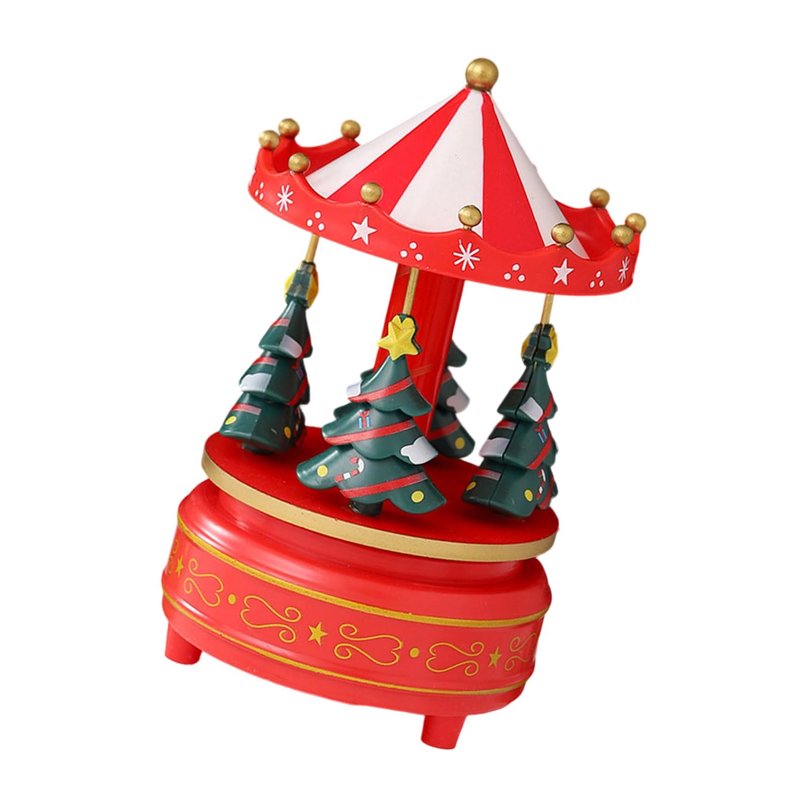 Buxuaaaa E Hand Cranked Rotating Christmas Tre Music Box With Clear Sound Melodies Ornament Ideal For Kids Adults Gift Giving Mechanical Christmas Music Box