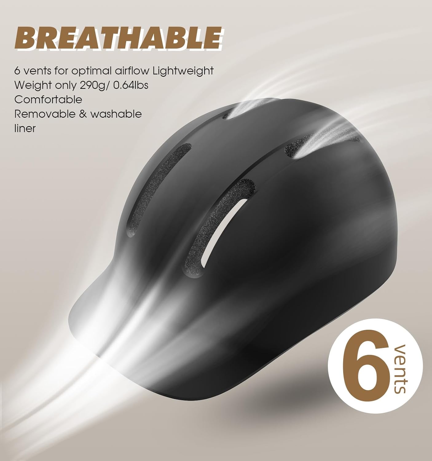 Shinmax Adult Bike Helmet for Men & Women - Lightweight Adjustable Baseball Cap Style Cycling Helmet with Reflective Strip, Perfect for Urban Commuter & Road Biking - Image 5