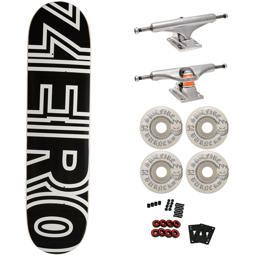 Zero Professional Complete Skateboard Bold with Independent Trucks Spitfire Wheels ABEC 5 Bearings Hardware and Griptape - Ready
