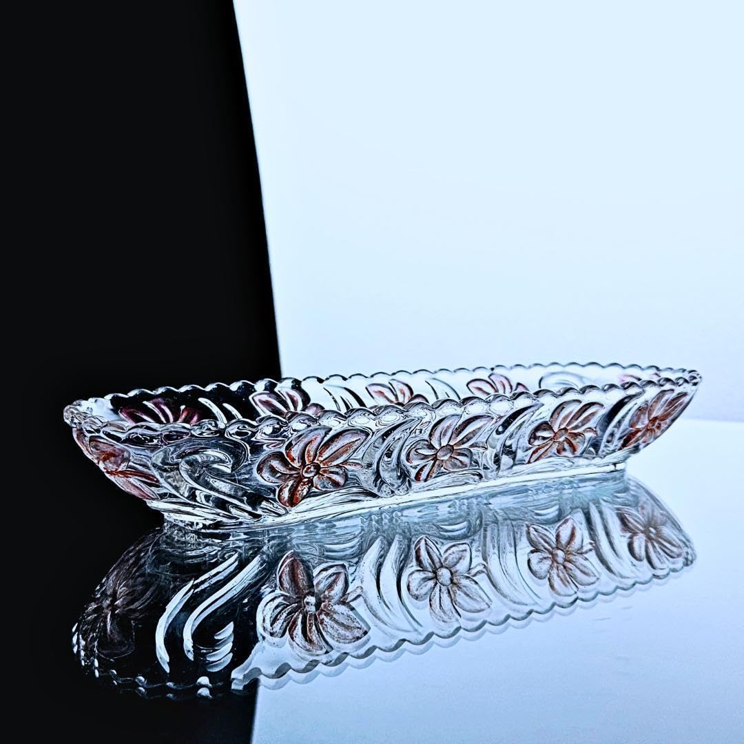 輝くオールドサンルイ すみれのアクセサリートレイ【20世紀初頭】青