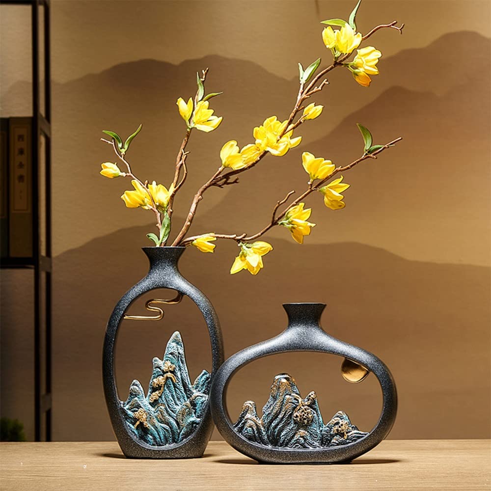 Japanese modern Flower vase 作家物　オブジェ Amazon.com: AVFORA Creative Plant Flower Pot Japanese Style Vase