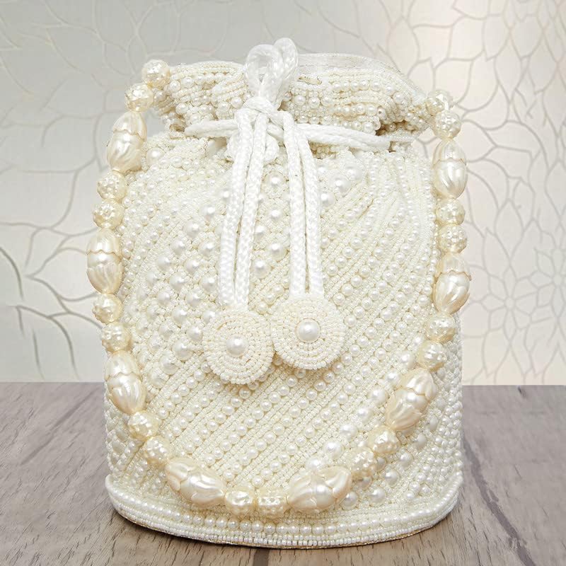 Miniatura 3 de Aheli Bags Gift for Women Evening Bag Clutch Ethnic Bride Purse with Drawstring