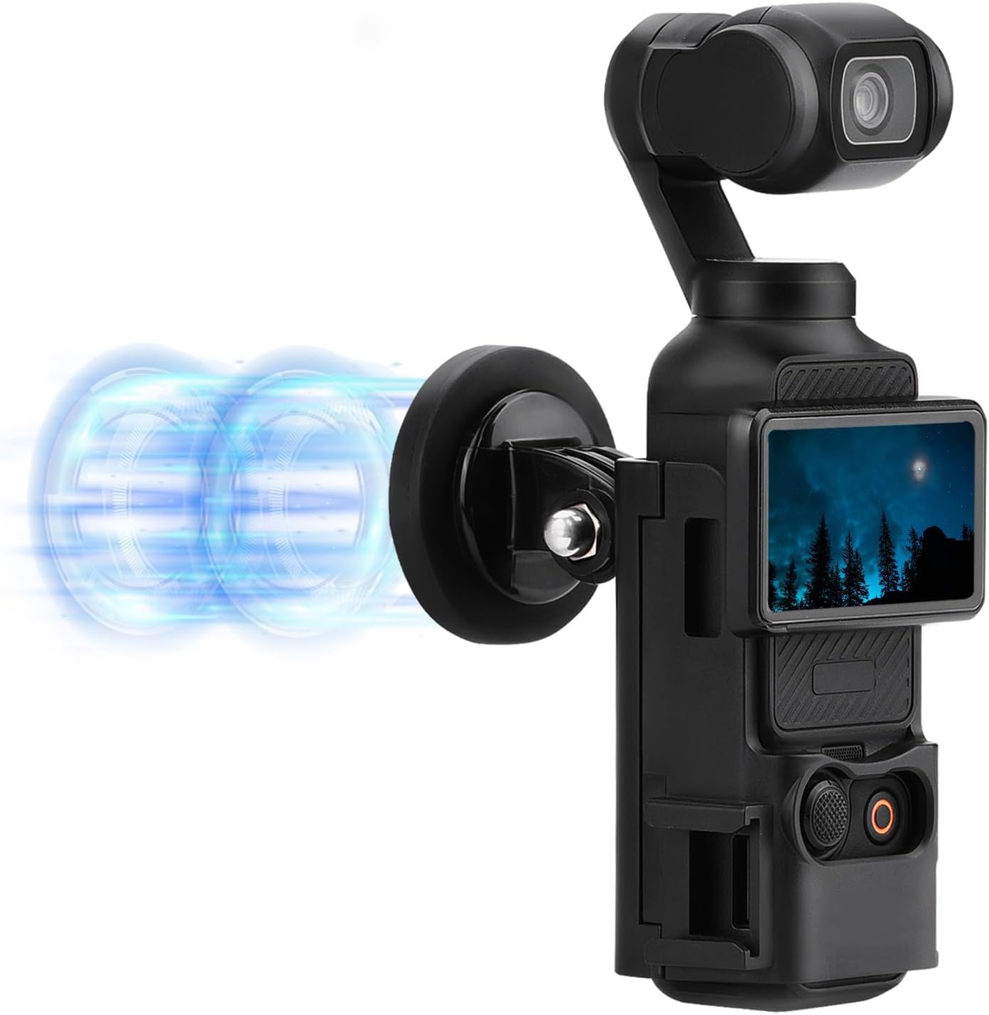 Pocket 3 Magnetic Mount, Magnet Bracket Expansion Adapter Holder with Cold Shoe on Car, Railings, Refrigerators for DJI Osmo Pocket 3 Creator Combo Handle Accessories,