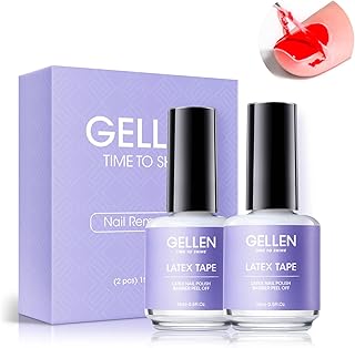Gellen Gel Polish Remover Latex Tape for Nails, Fast Drying Liquid Latex...