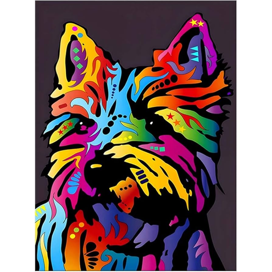 アクリル画 犬 ヨークシャテリア 絵画 Amazon.co.jp: アートパネル 犬 ヨークシャテリア 動物 W50cm