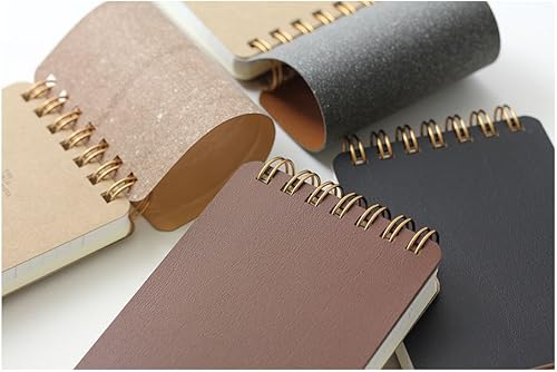 Miniatura 6 de Midori 11799006 Bloc de notas WM Anillo Memo Grano Marrón Oscuro