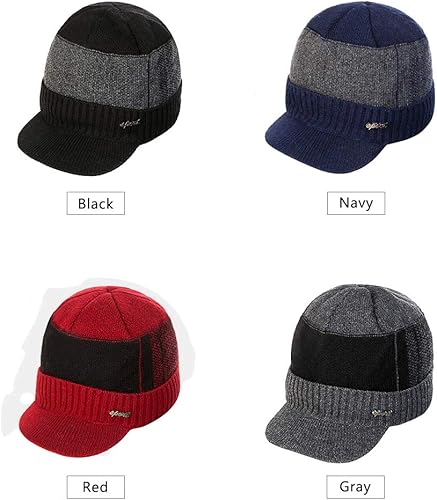 Miniatura 3 de Gorro de invierno para hombre con forro polar, con visera
