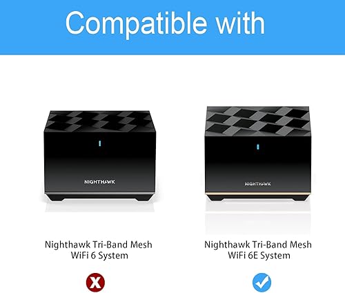 Miniatura 3 de Soporte de pared acrílico compatible con el sistema WiFi 6 de malla Nighthawk de tres bandas para todo el hogar (MK83) - Router AX3600