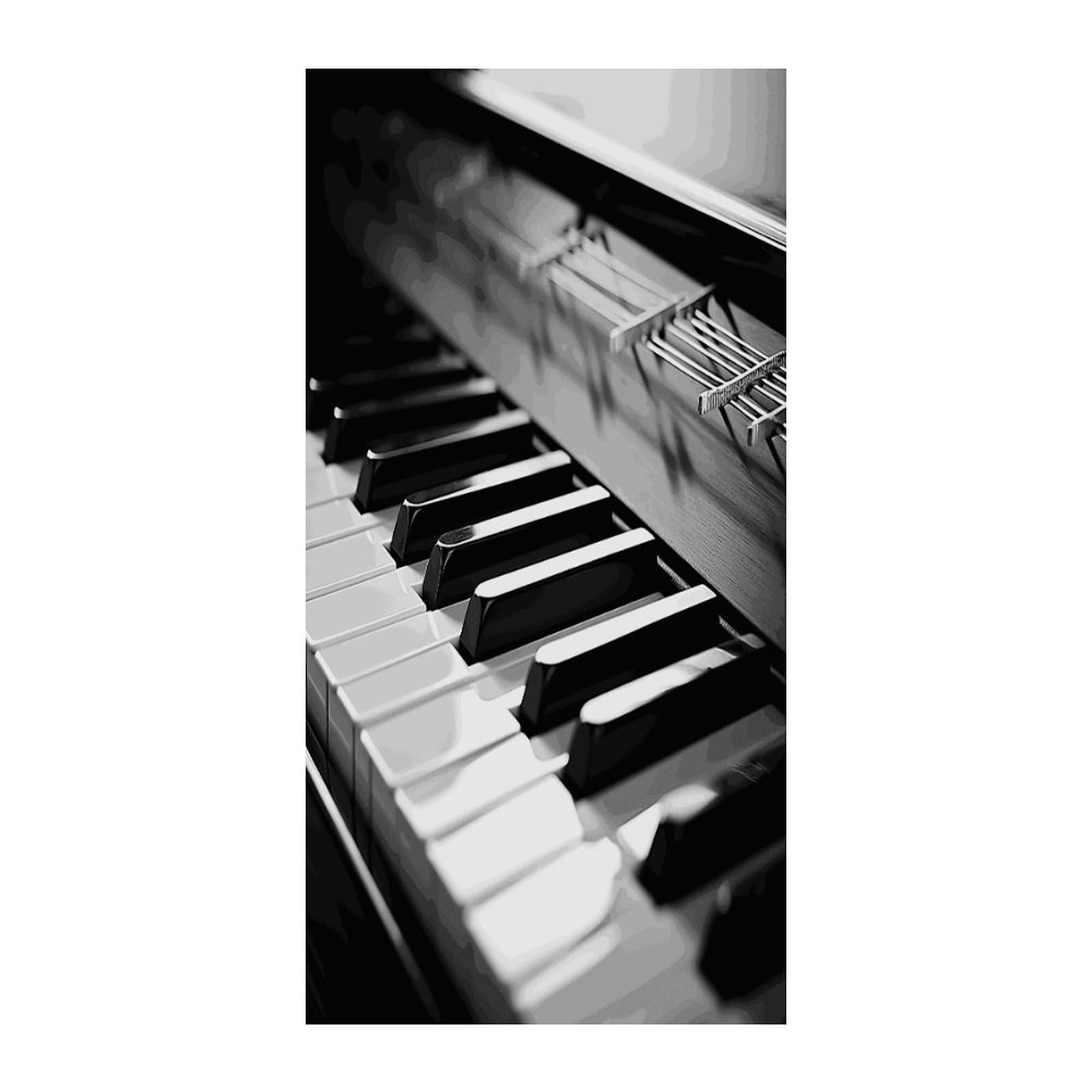 Fekiloot Style Piano Image Door Curtain Room Divider Curtains