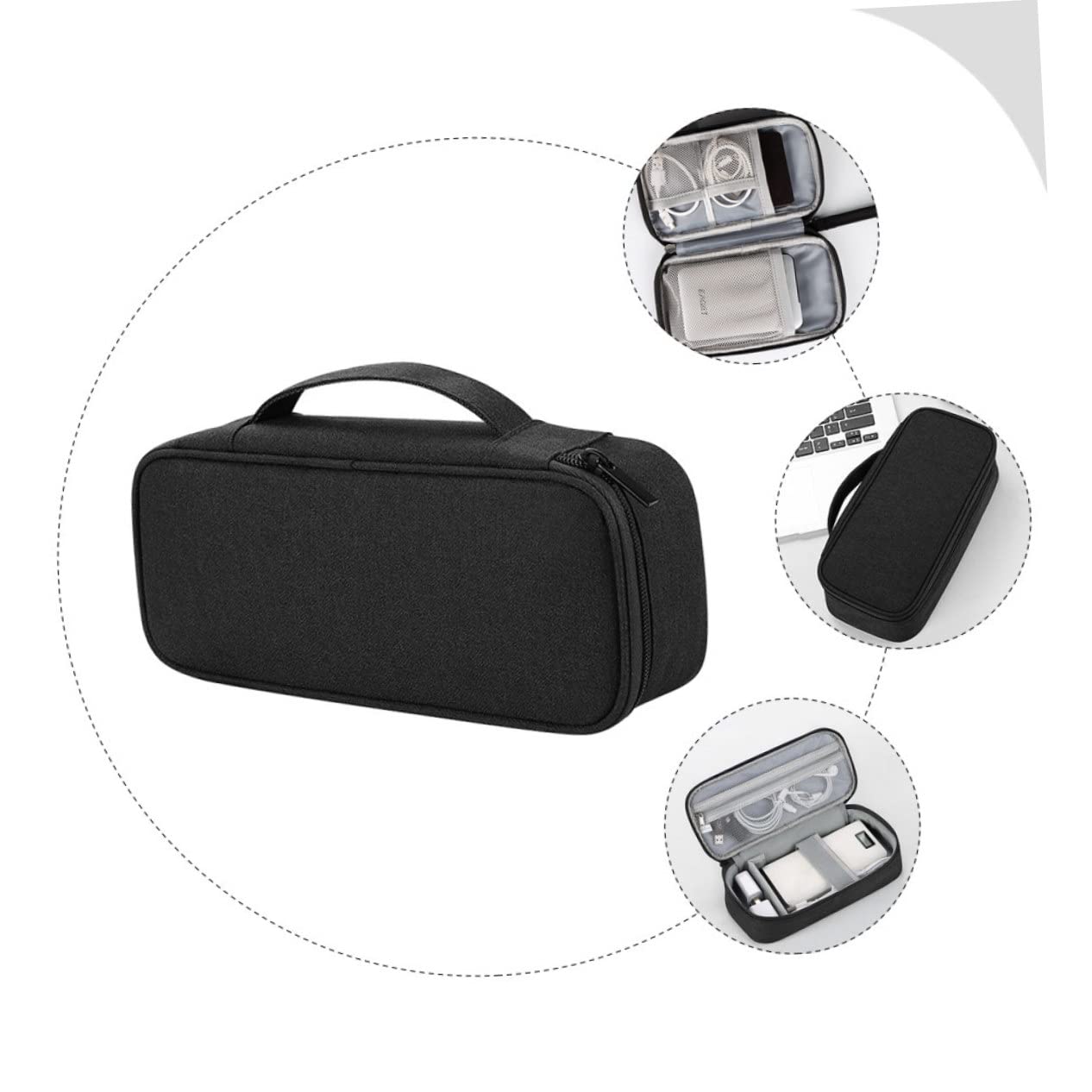 Gadpiparty 3pezzi Organizer Elettronico Per Accessori Digitali Borsa Porta Cavi Compatta Da Viaggio Facile Da Trasportare Per Smartphone e Caricabatterie Mystique