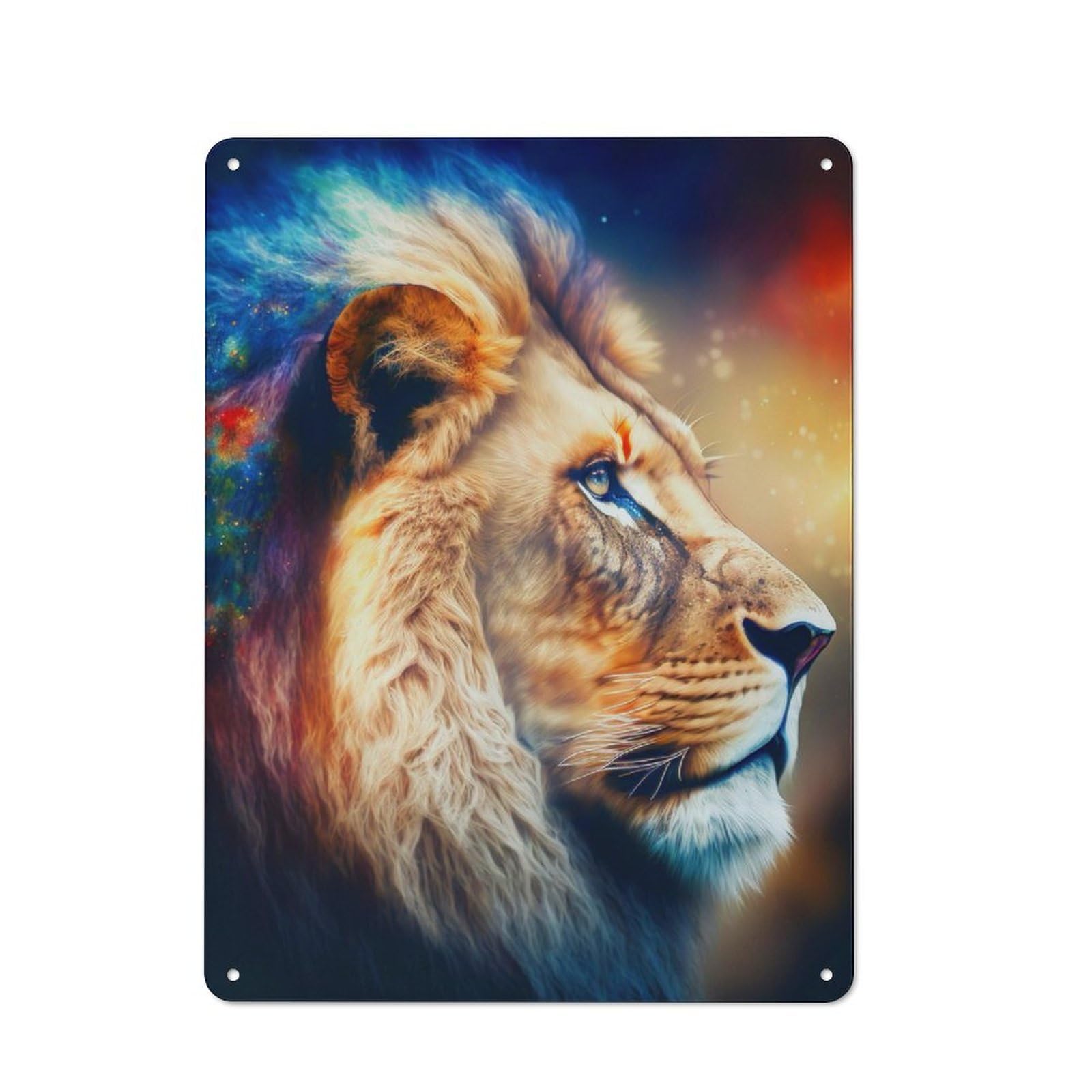 Junmoney King Of The Jungle Retro Metal Wall Decor 40X30cm, Metal Wall Art Sign For Living Room, Hallway, Kitchen Or Cafe