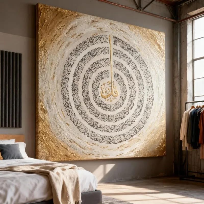 Arte islámico en lienzo imágenes caligrafía árabe Cuatro Cuales 30x30
